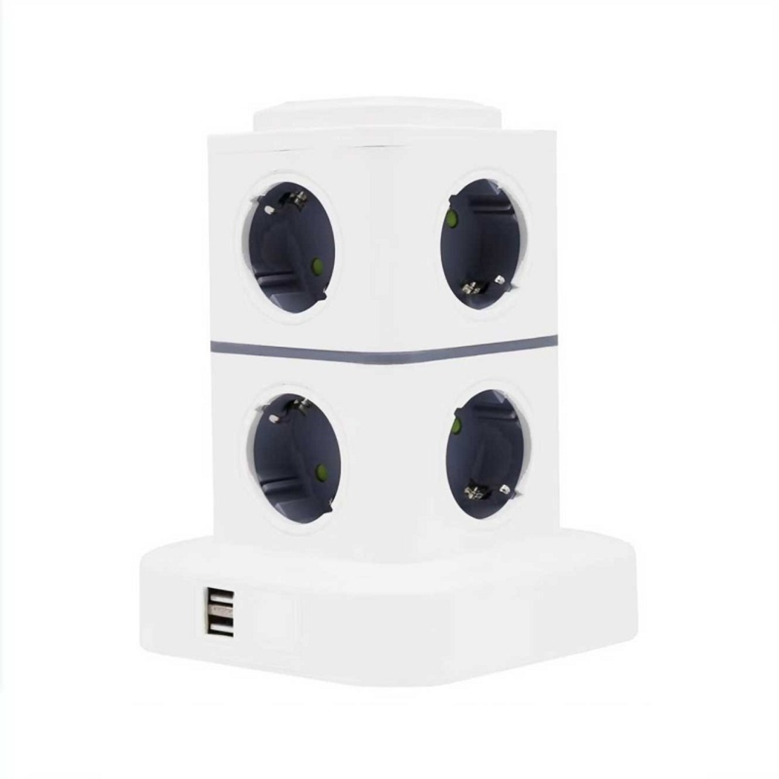 Splitter vertical cu 8 prize - Shuko - 2USB - RC-G8P - 008138
