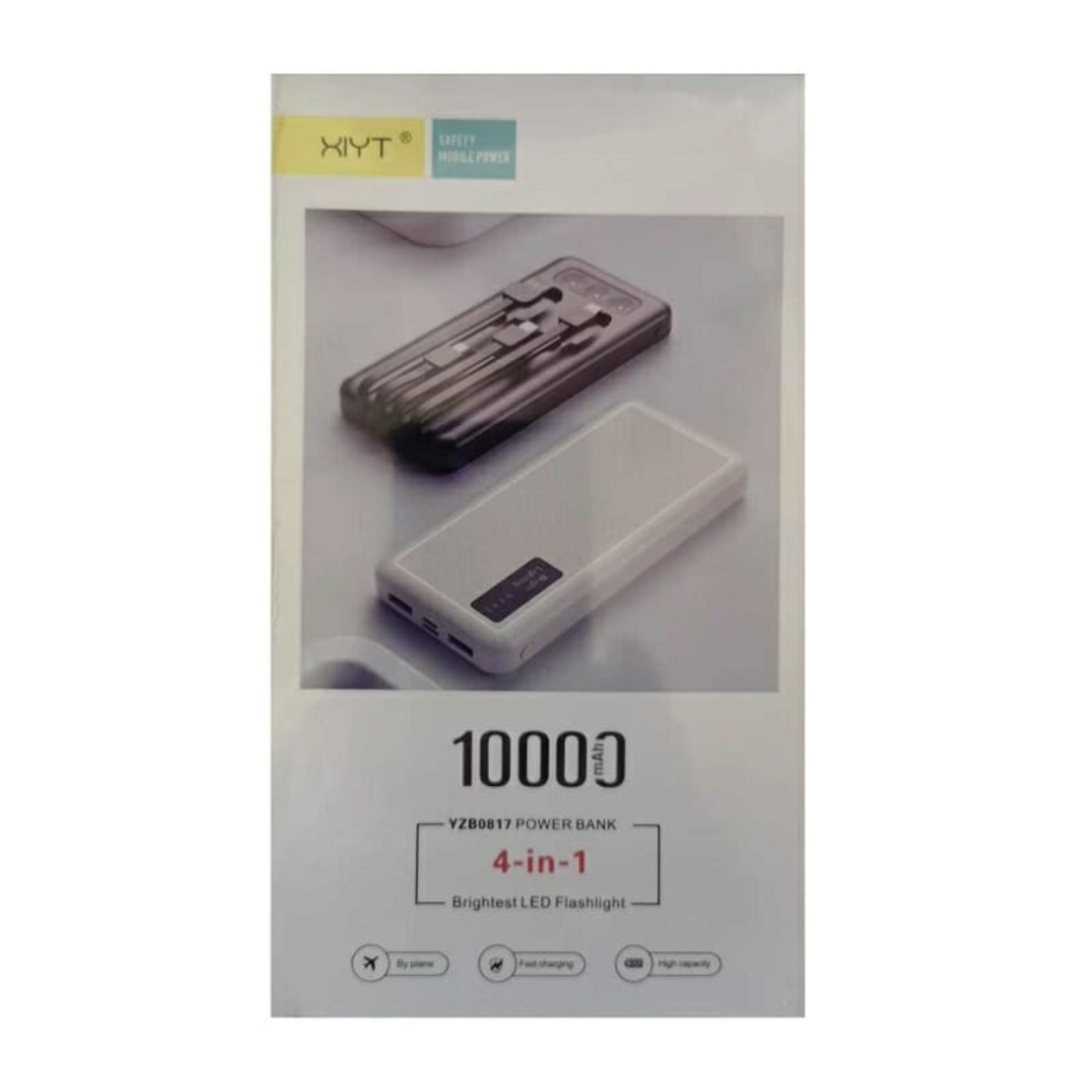 Baterie externă - 0817 - 4in1 - 10.000mAh - 188171 - Negru