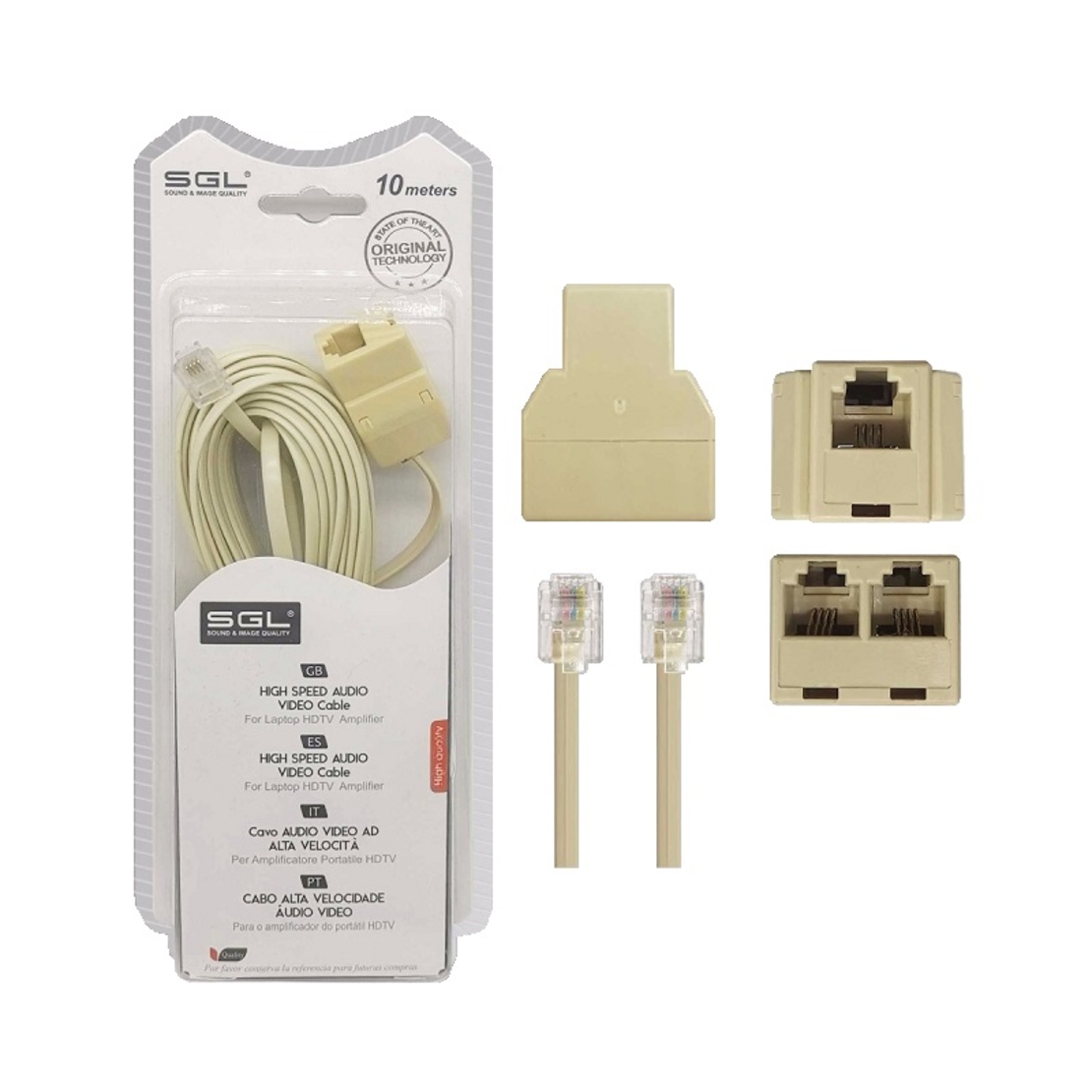Cablu telefonic - 10m - 095002
