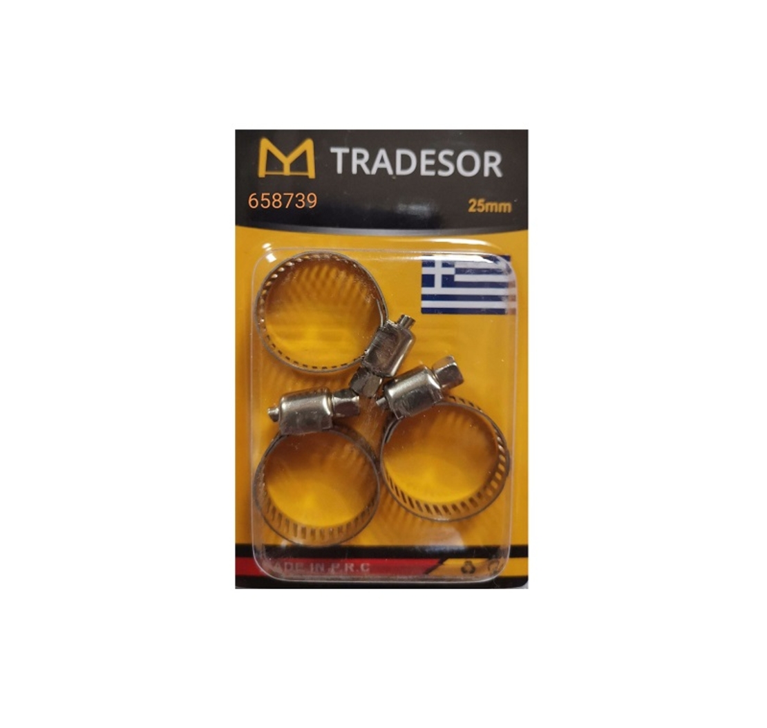Set cleme pentru tevi - 3buc - 25mm - 658739