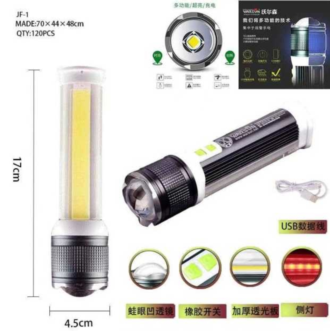 Lanterna LED reincarcabila - X1-T6 - 325015