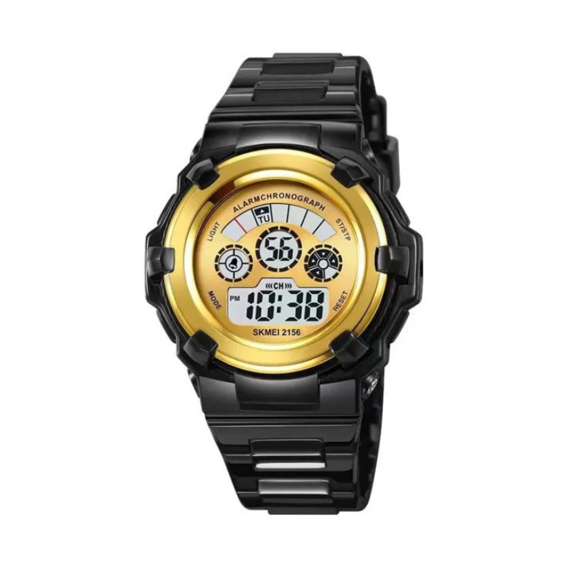 Ceas digital de mână - Skmei - 2156 - Negru/Auriu