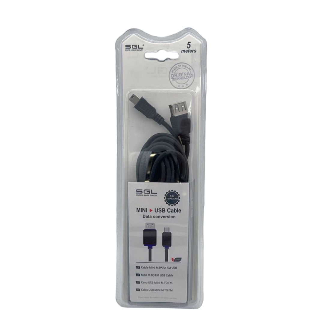 Cablu transfer de date - Date - 17S - USB -A mamă/USB mini masculin - 5m - 097503
