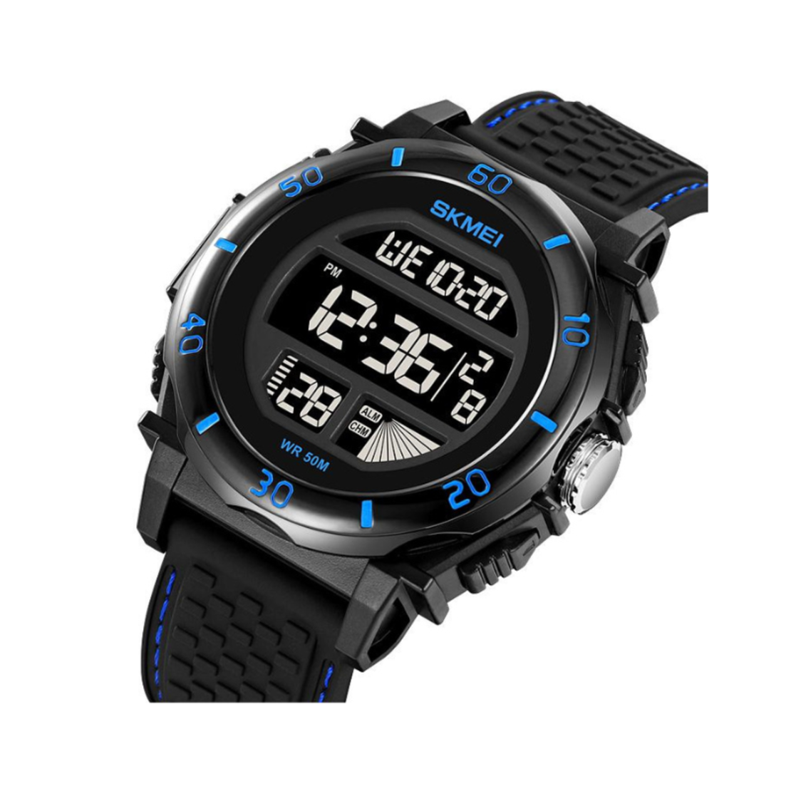 Ceas digital de mână - Skmei - 2099 - Negru/Albastru