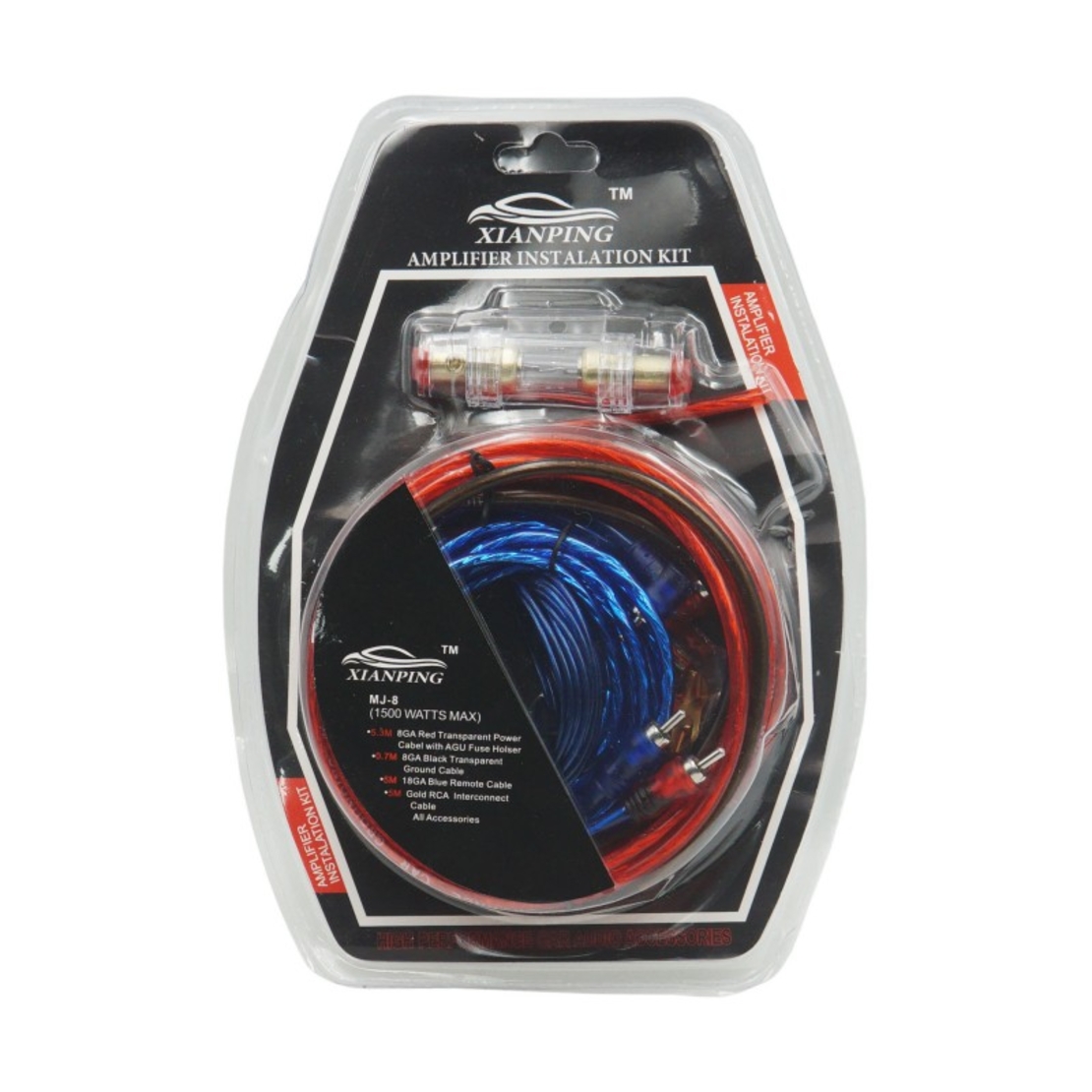 Set de cabluri și siguranțe auto pentru instalarea amplificatorului - MJ -8 - 000011