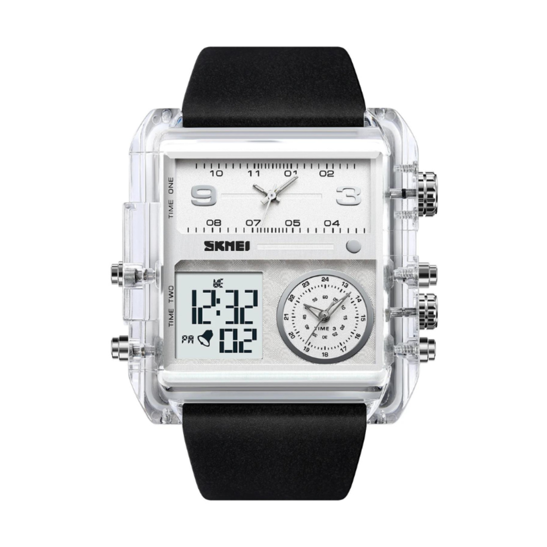 Ceas Analogic Digital - Skmei - 2020 - Alb Transparent