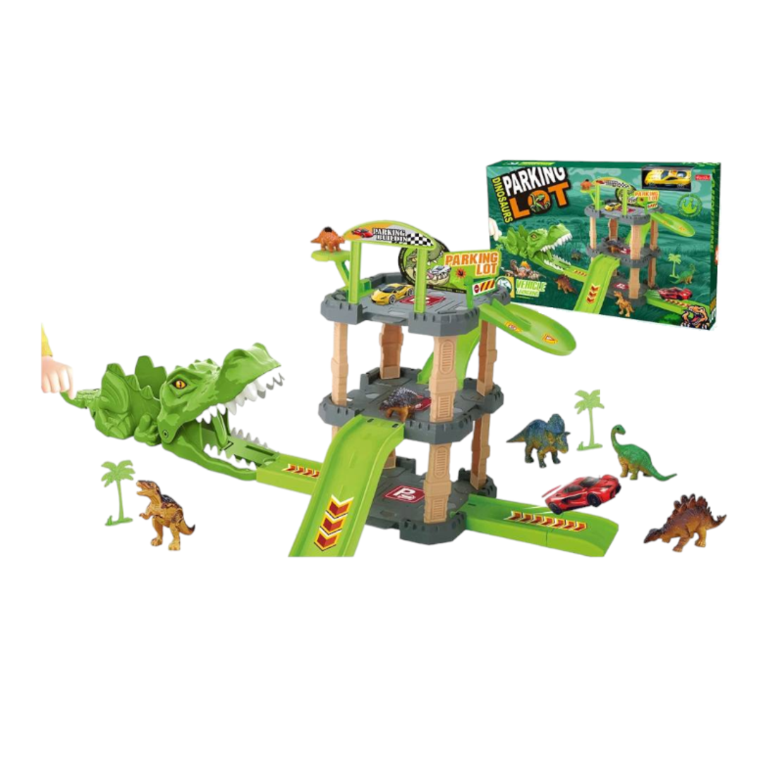 Set de joacă - Pista cu parcare și dinozauri - 8854 - 310463