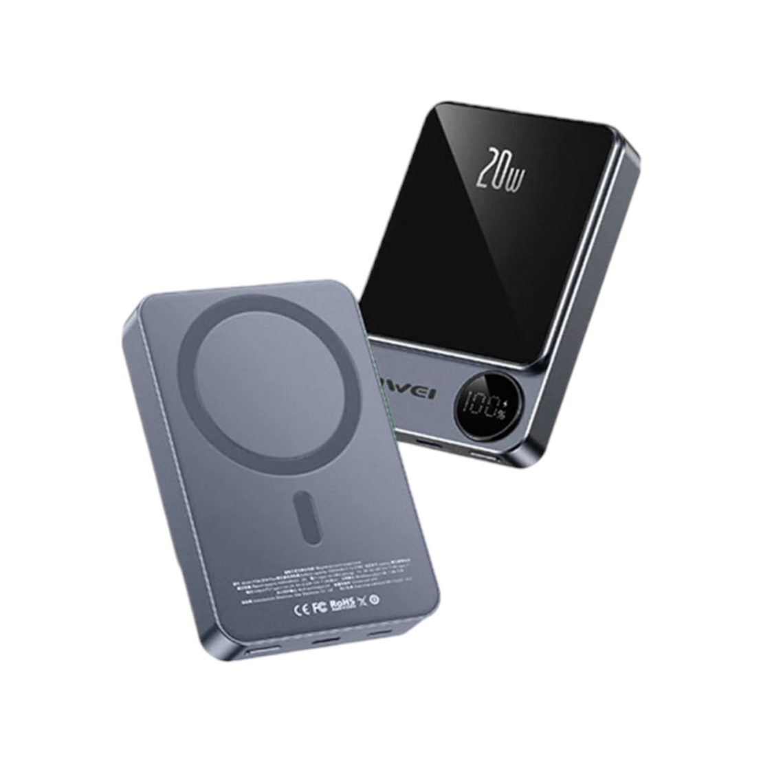 Baterie externă cu încărcare magnetică - P39K - 10.000mah - 20W - AWEI - 005500 - Gri