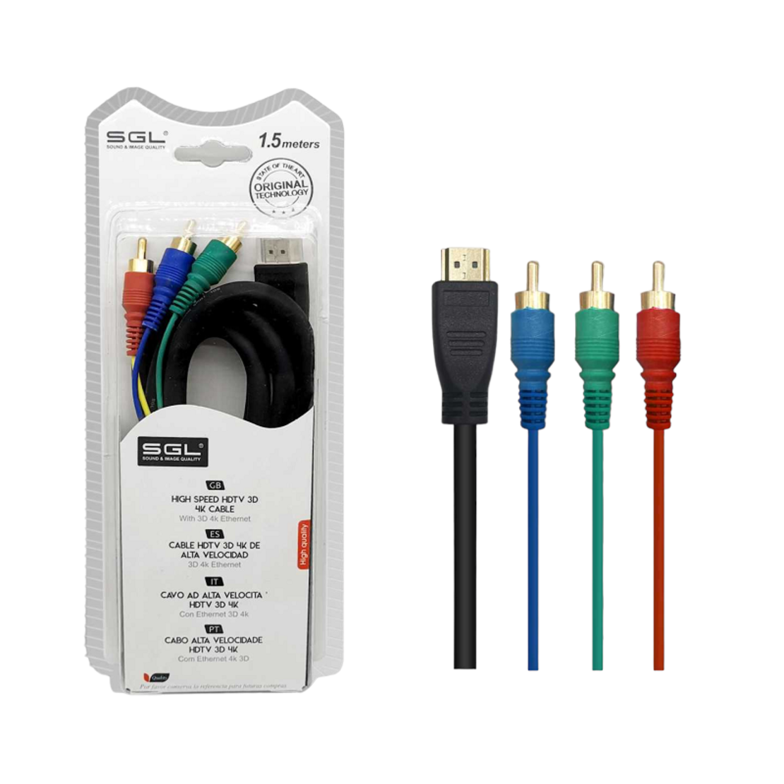 Cablu adaptor HDMI la RCA - 1592-3R - 1,5 m - 095363