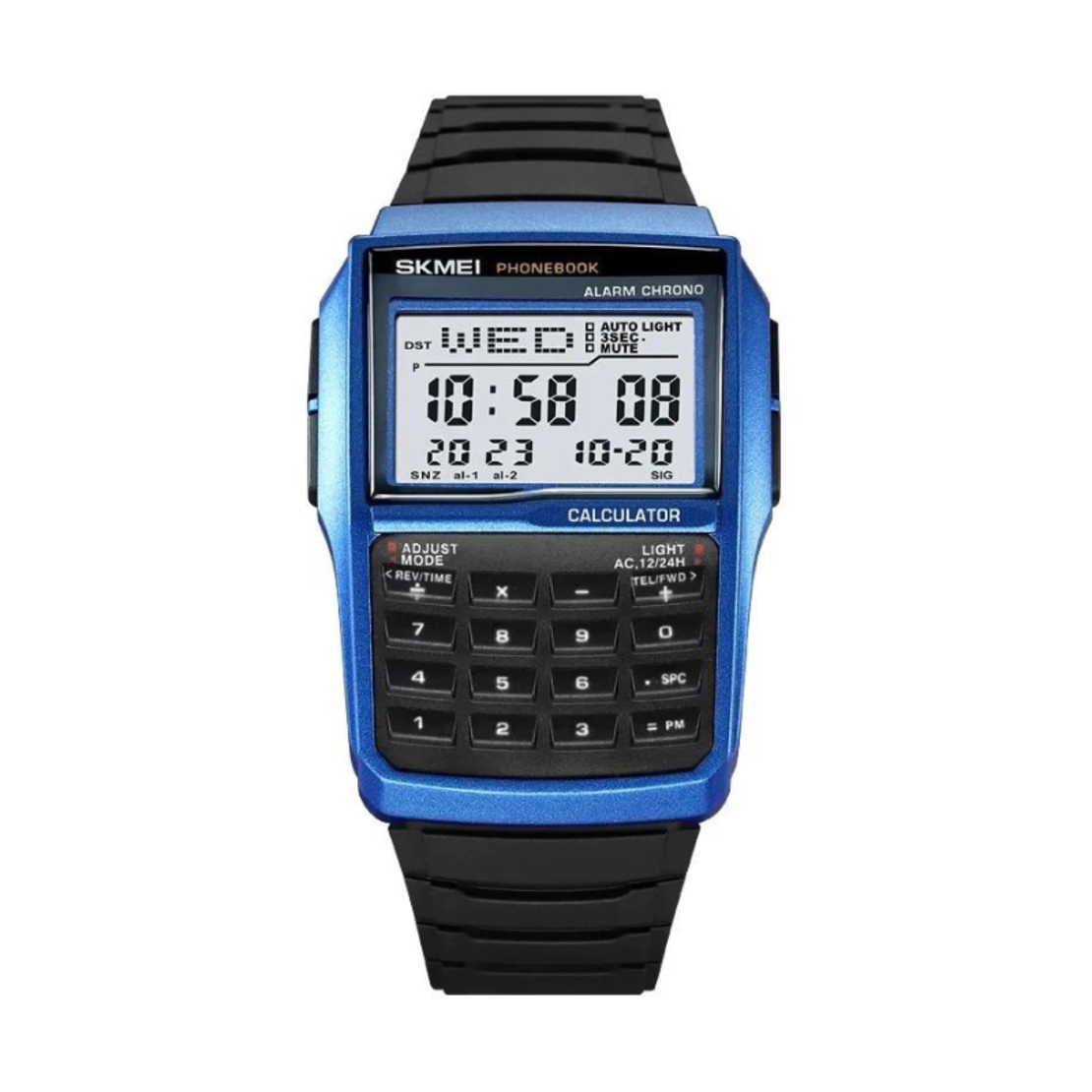 Ceas de mână digital cu tastatură - Skmei - 2255 - Albastru