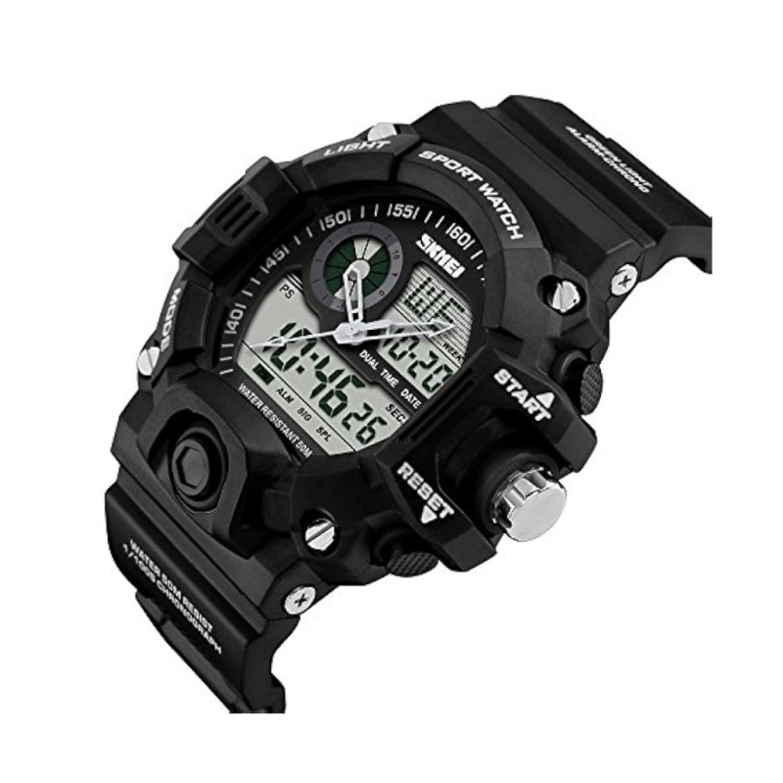 Ceas de mana cu afisaj analog si digital - Skmei - 1029 - Negru