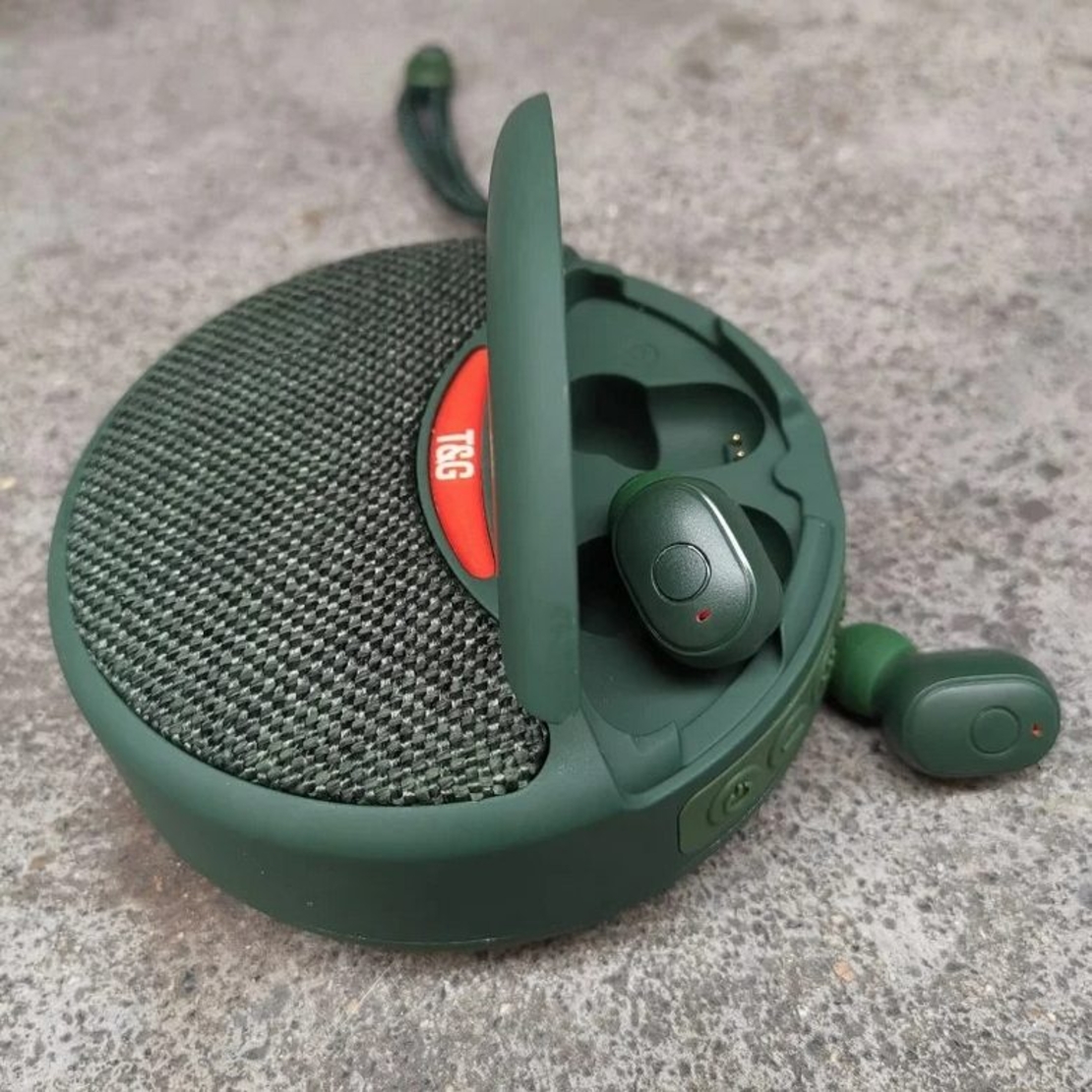 Difuzor Bluetooth wireless cu căști - TG-808 - 883808 - Verde