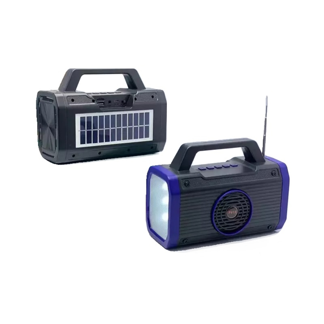 Difuzor Bluetooth Wireless cu Panou Solar - P418 - 884676 - Albastru