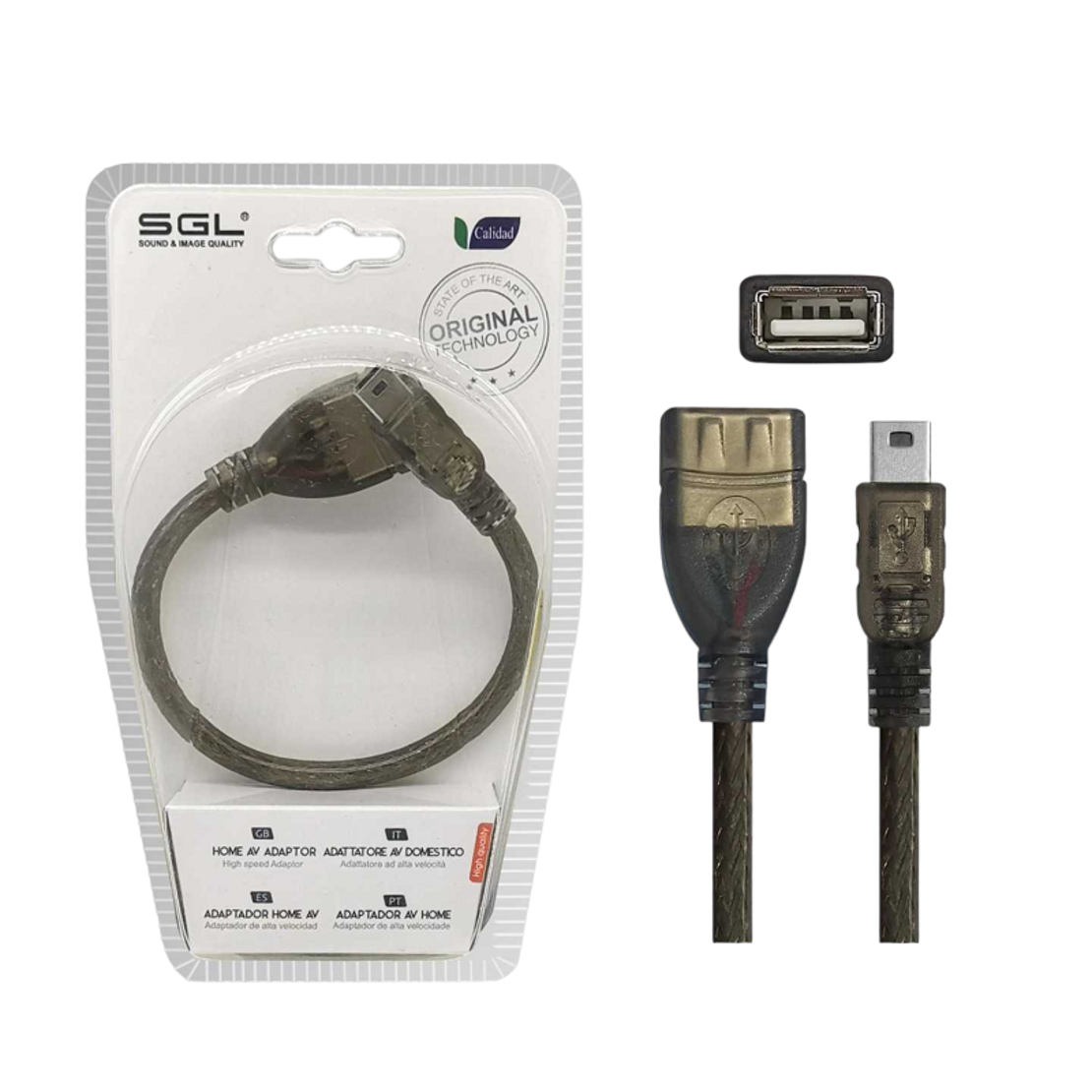 Adaptor pentru adaptor - USB -A mamă/micro USB - 17S -01 - 20cm - 098111