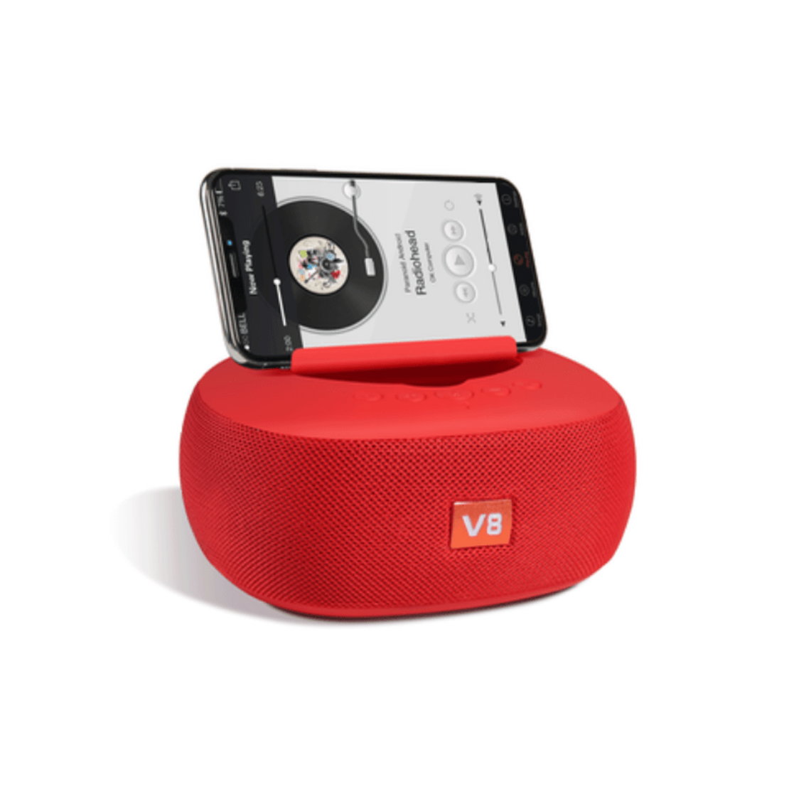 Difuzor Bluetooth fără fir cu bază pentru smartphone - V8 - 716880 - Roșu