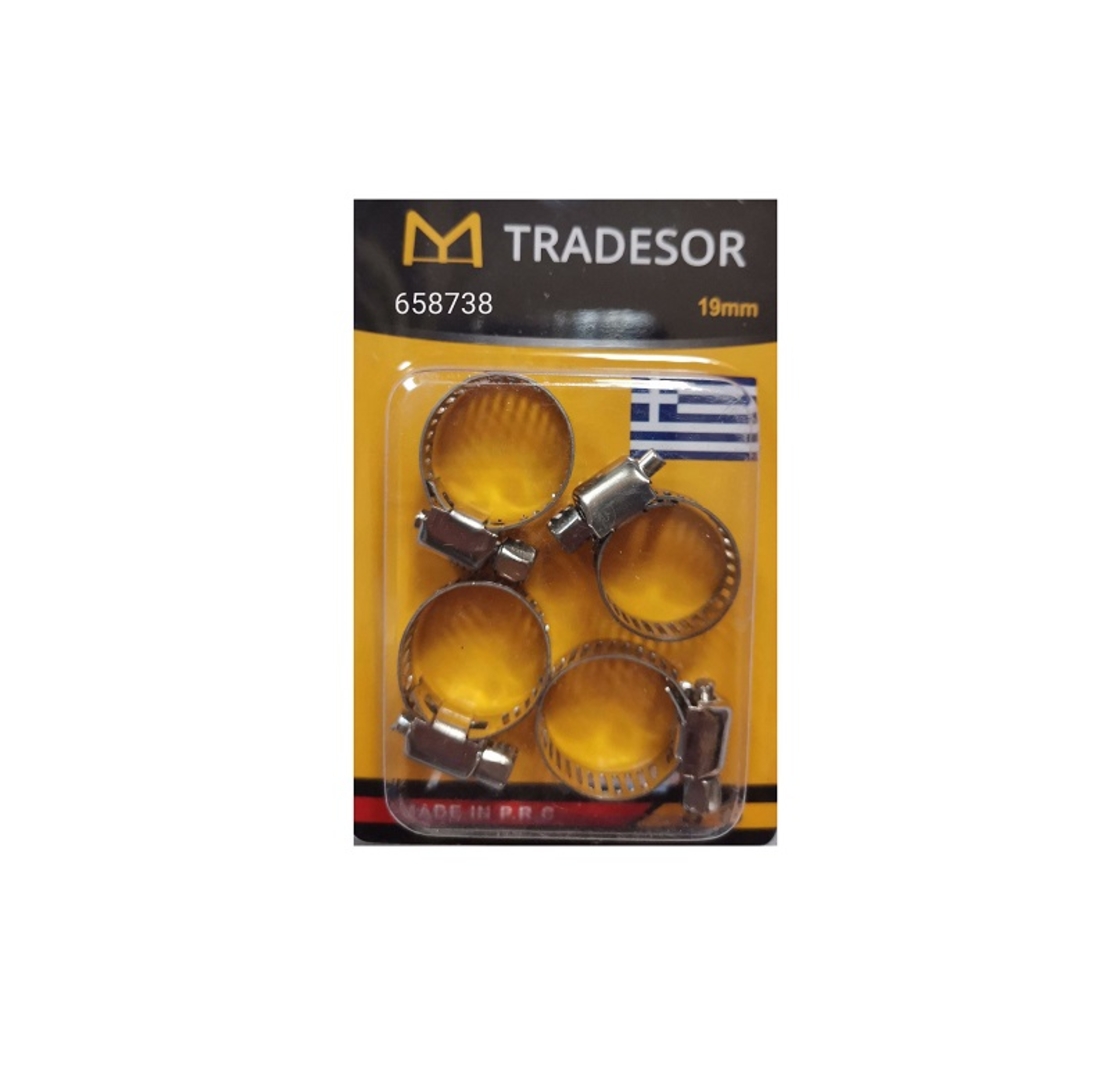 Set cleme pentru tevi - 4buc - 19mm - 658738