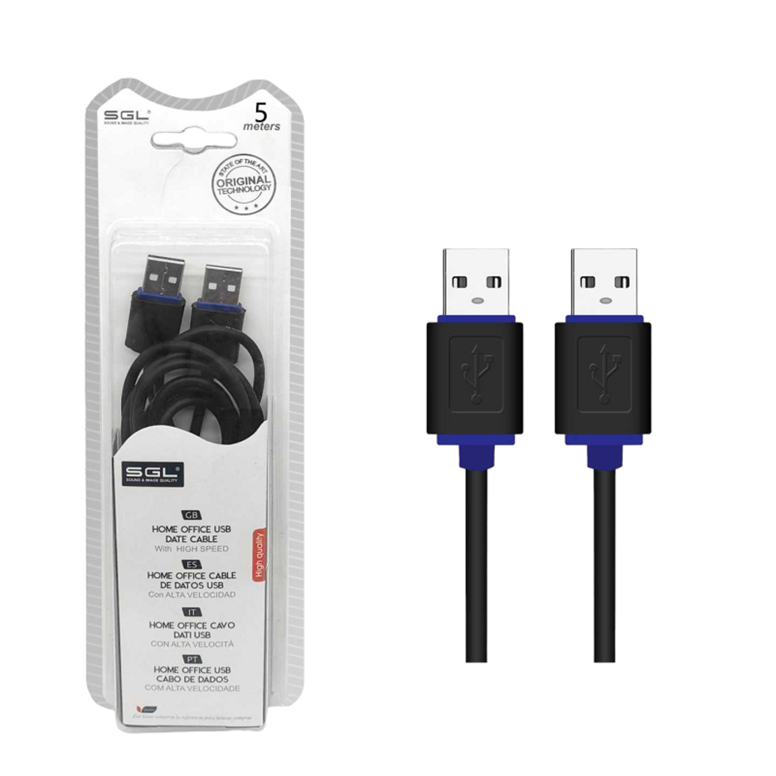 Cablu USB 2.0 - tata/tacul - 5m - 097299