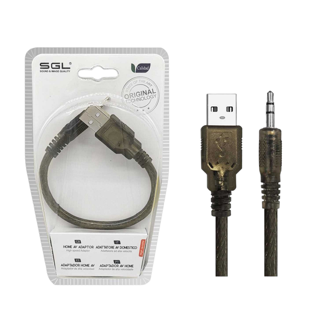 Adaptor pentru adaptor - USB -A mascul/jack 3.5mm - 1s -01 - 20cm - 098067