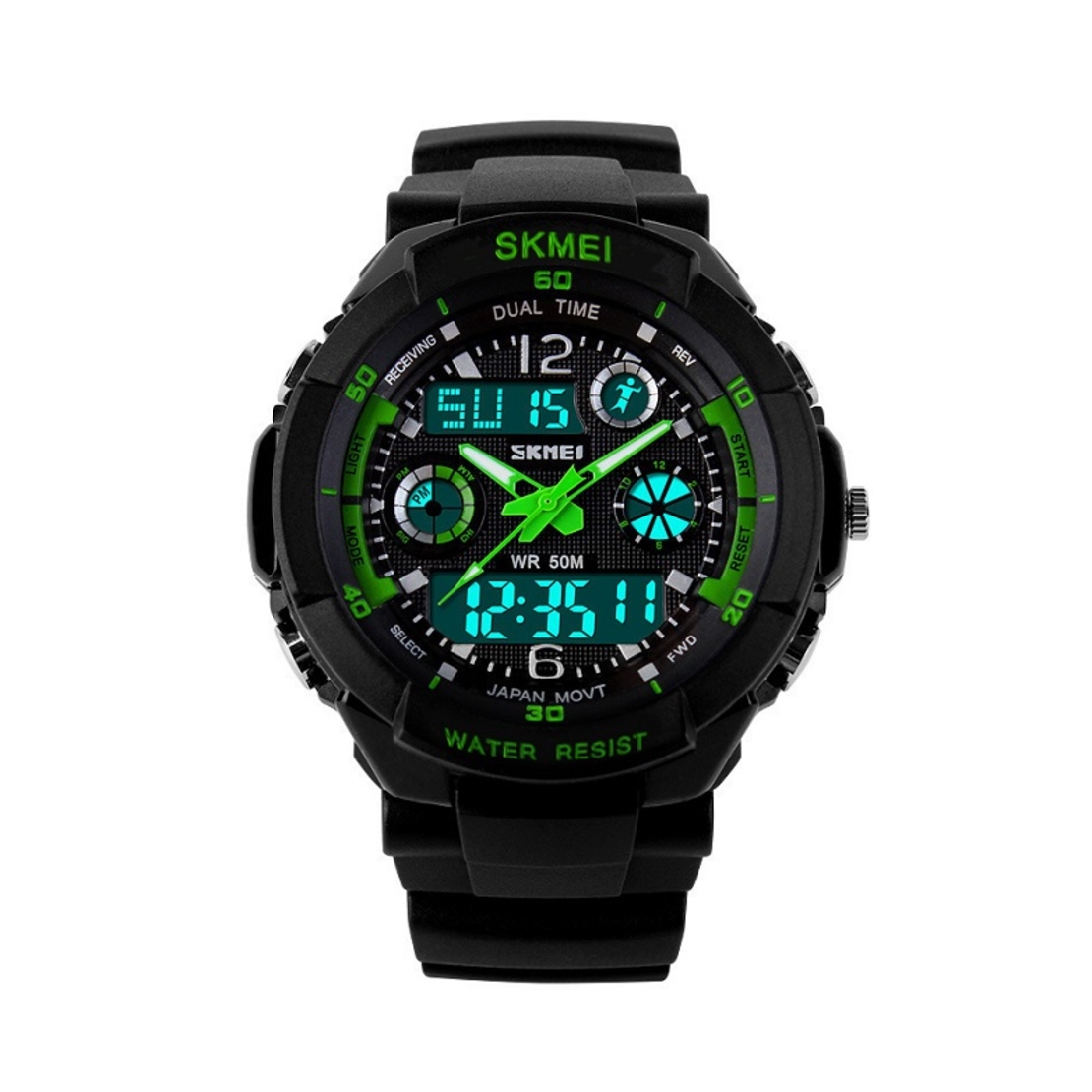 Ceas de mana cu afisaj analog si digital - Skmei - 0931 - Verde