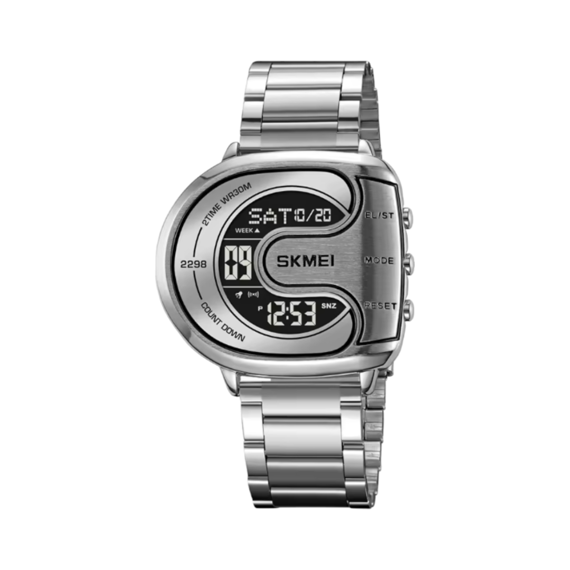 Ceas digital de mână - Skmei - 2298 - Argintiu/Negru