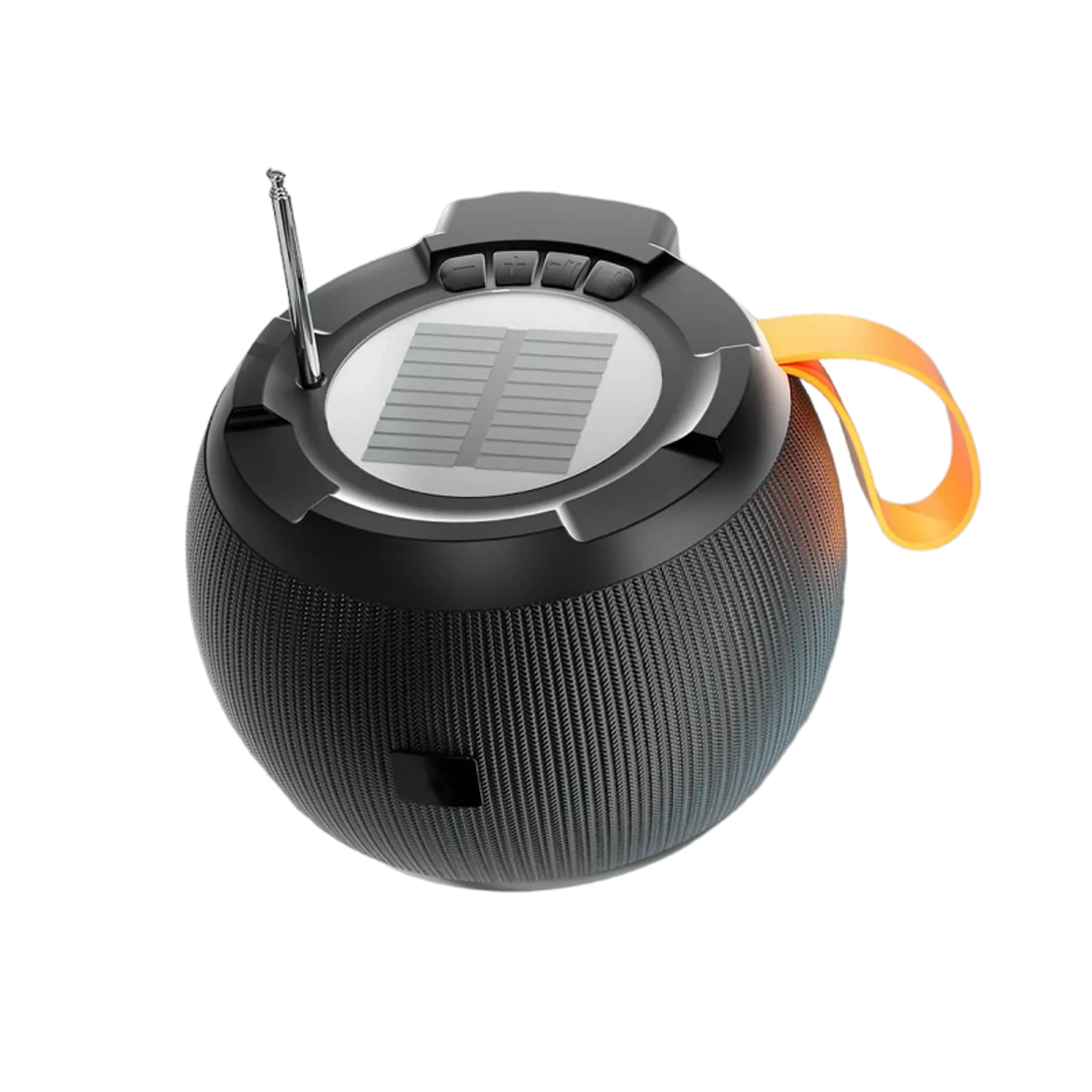 Difuzor Bluetooth wireless cu panou solar - TO-T18 ​​​​- 091654 - Negru
