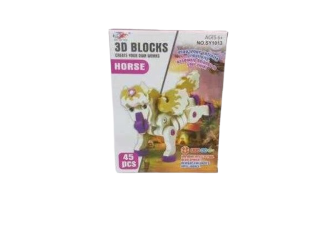 Puzzle 3D - Cal cu 45 de piese - EVASY1013 - 222288