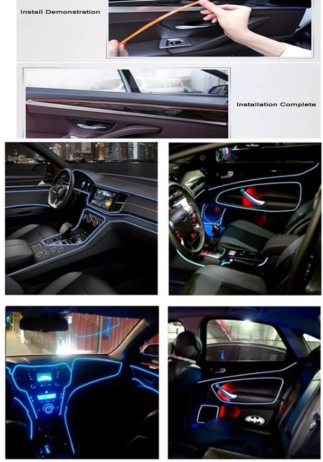 Banda de iluminat interior auto NEON - R-D19201-S3 - 110022 - Galben
