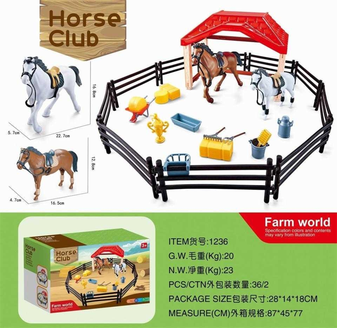Set de joaca pentru copii - Ferma de cai - 1236 - 677175