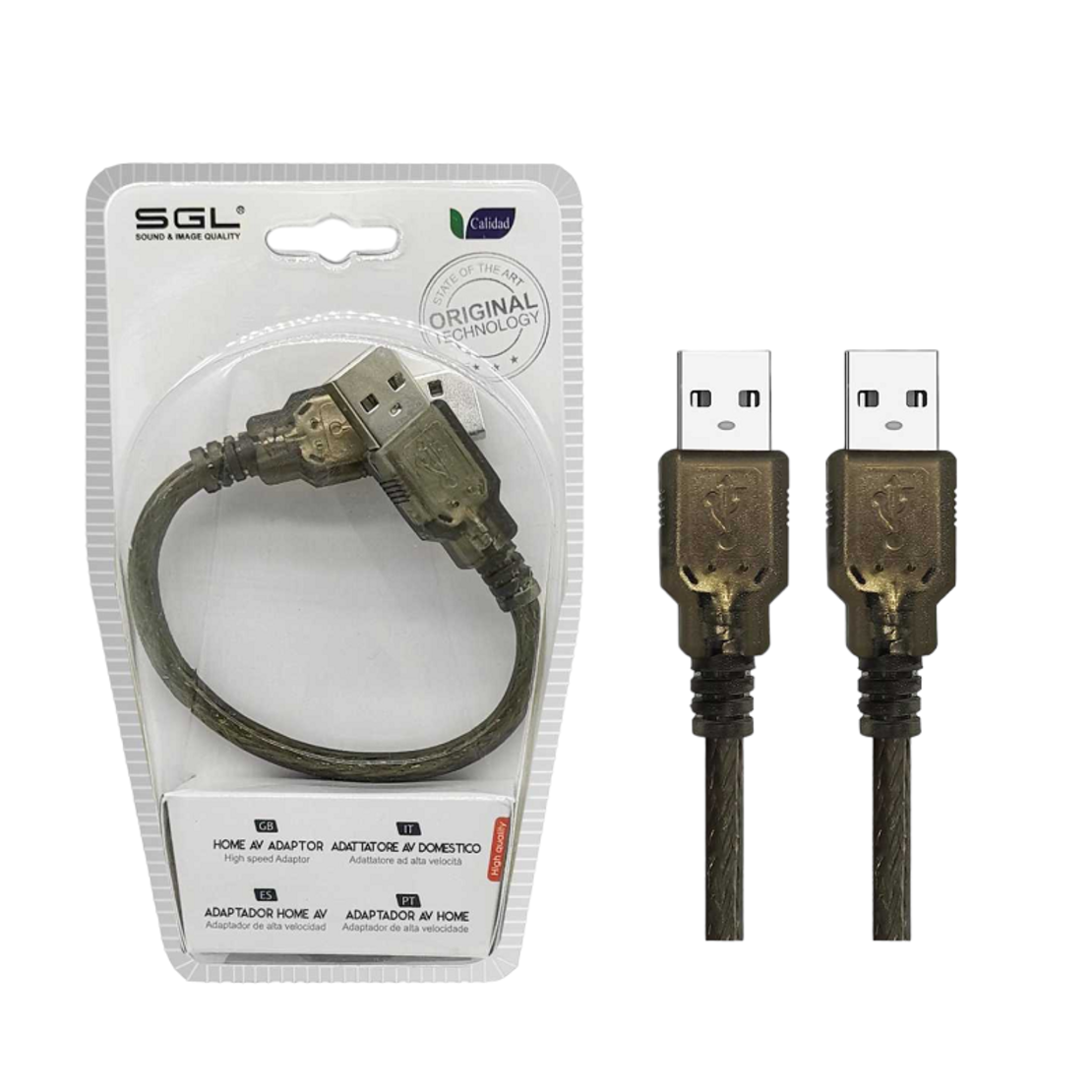 Adaptor USB 2.0 - AA-01 - USB-A tată/tată - 20cm - 098135