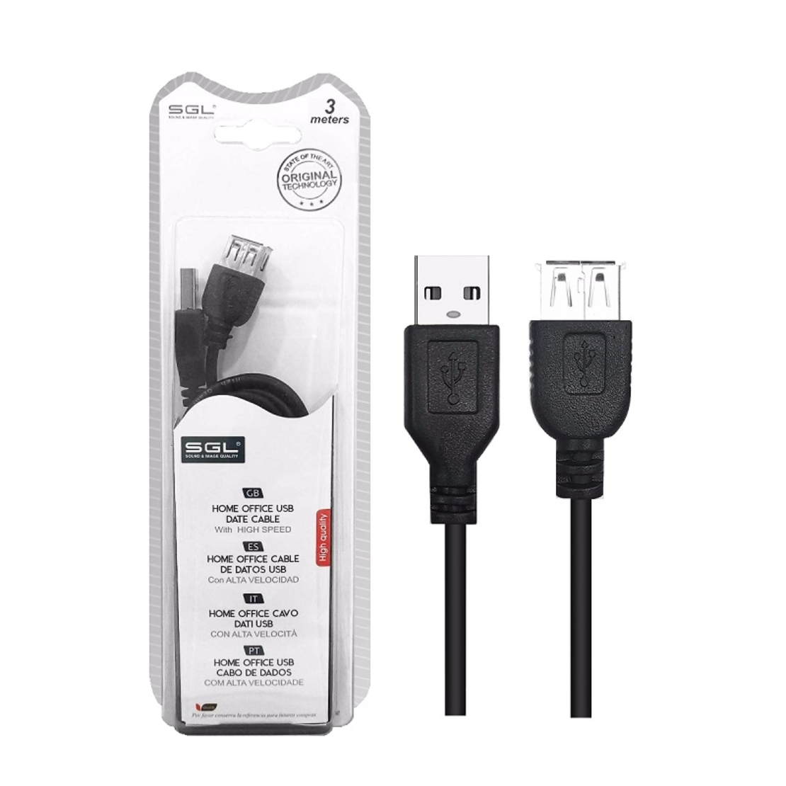 Cablu USB mascul/fema - 3m - 4S - 197536