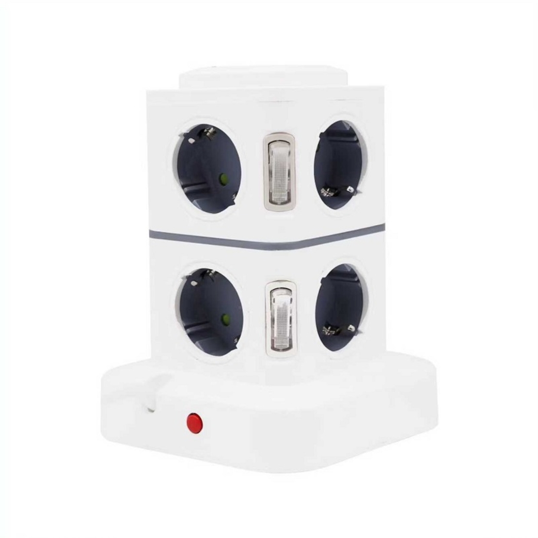 Presă de alimentare verticală cu 8 prize cu butoane - Shuko - RC-G8P - 008039