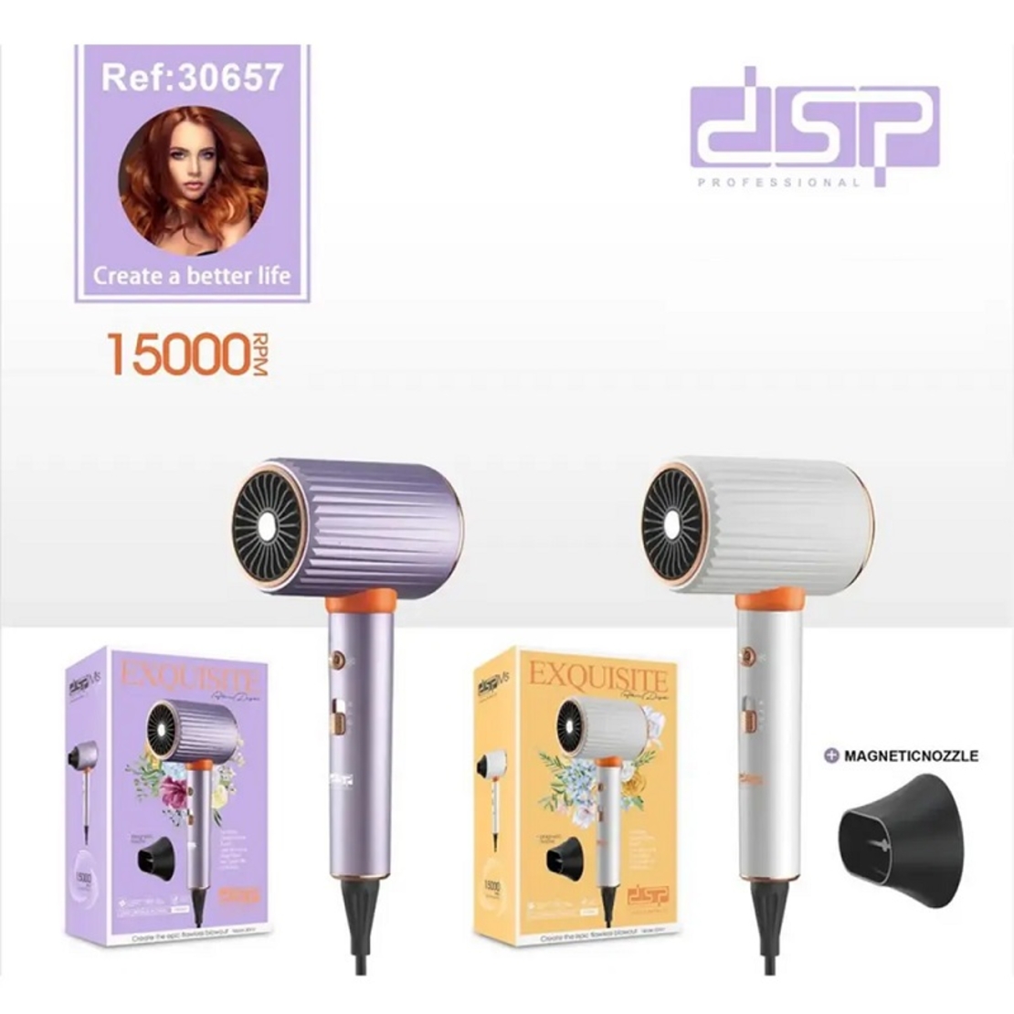 Uscător de păr - 30657 - DSP - 615709 - Mov