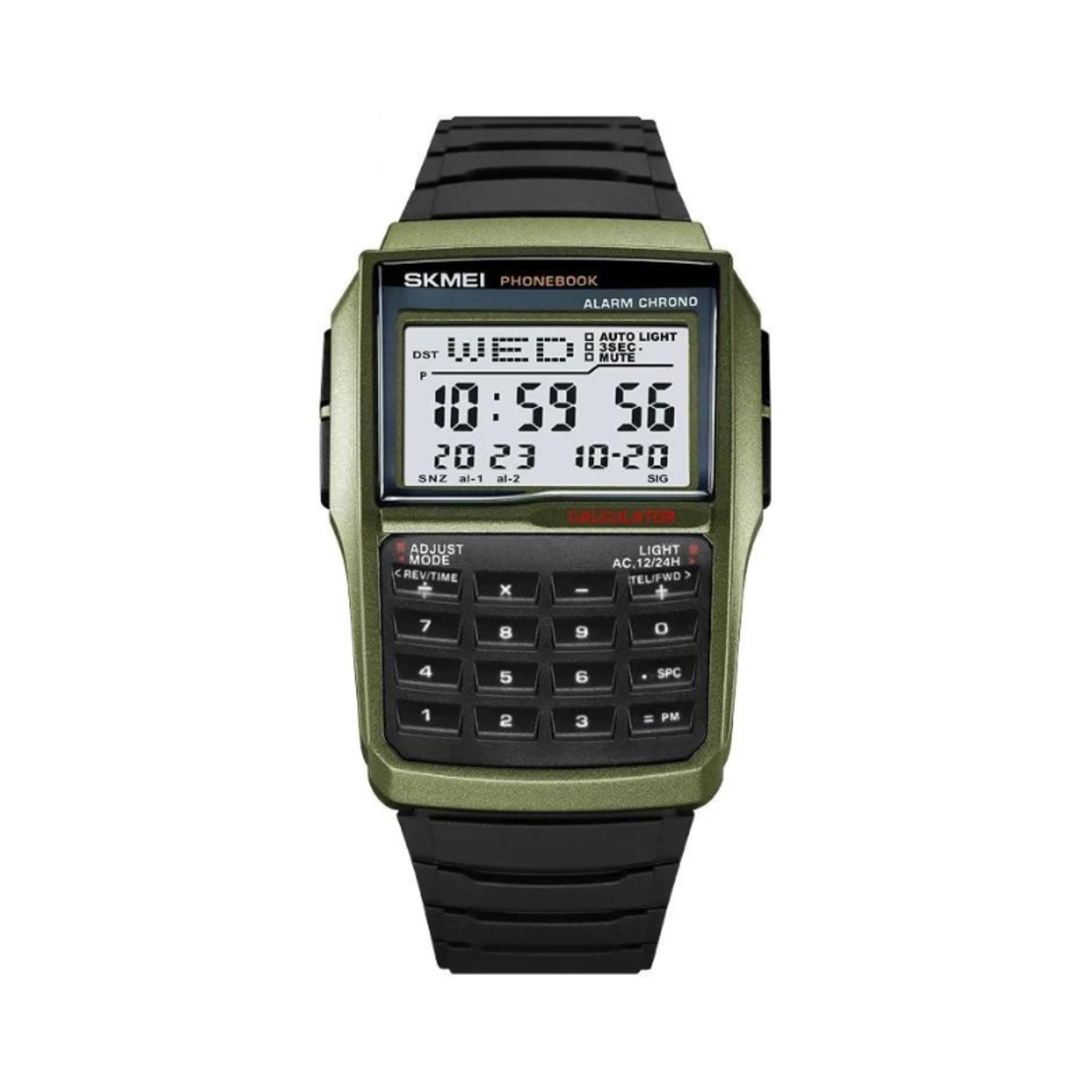Ceas de mână digital cu tastatură - Skmei - 2255 - Verde