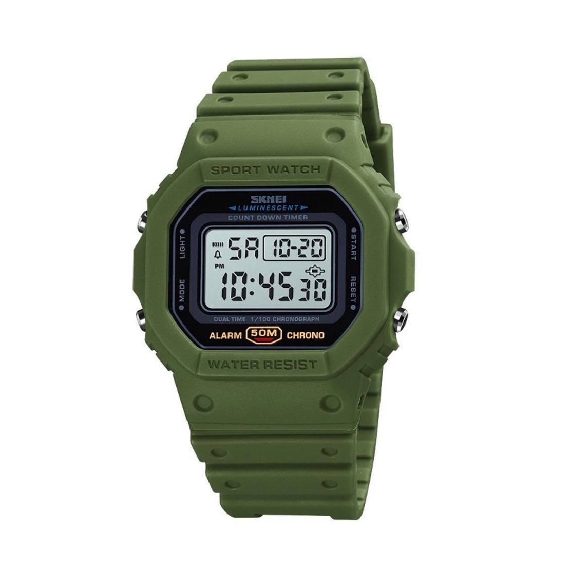 Ceas digital de mână - Skmei - 1628 - Verde/Alb