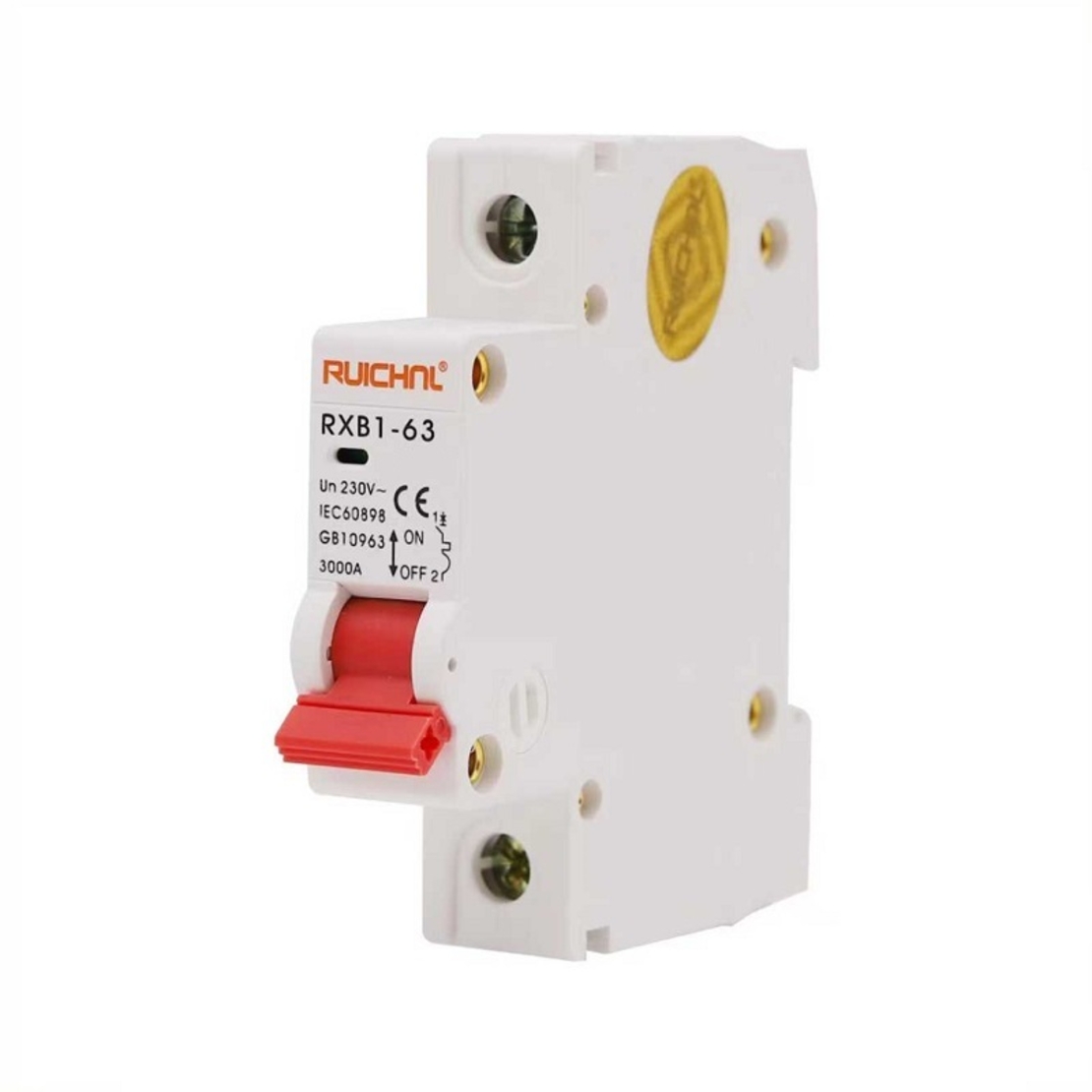 Placă cu siguranțe electrice - RXB1-63-20A-1P-3KA - 012002