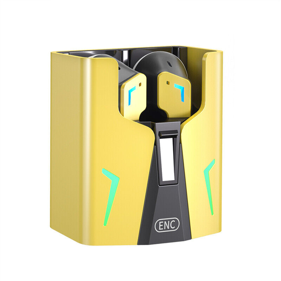 Căști wireless cu carcasă de încărcare - KINGKONG - Fineblue - 700147 - Galben