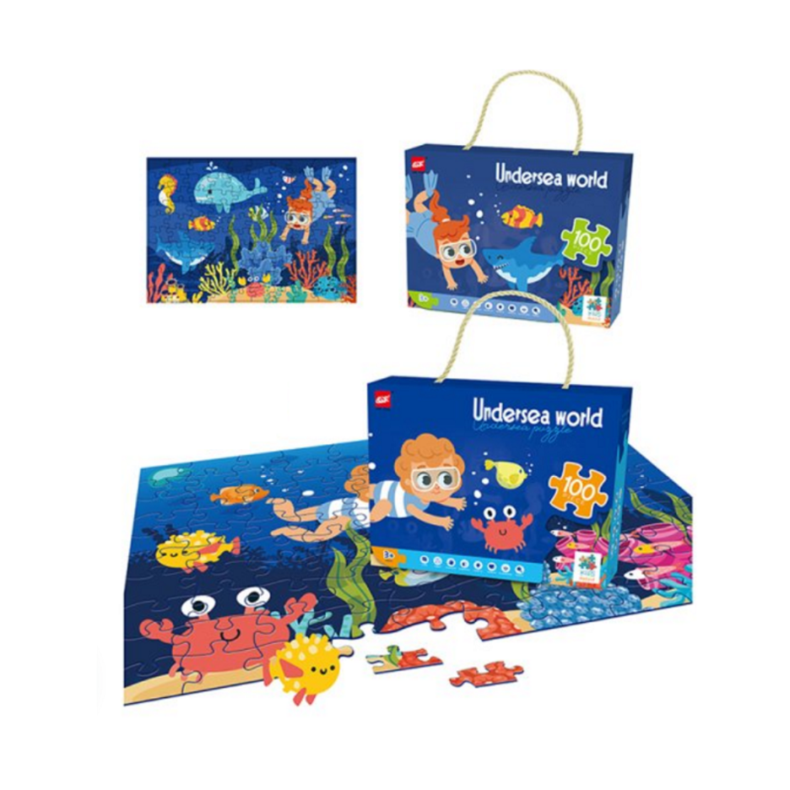 Puzzle de 100 de piese pentru copii - Lumea subacvatică - 61007 - 310445