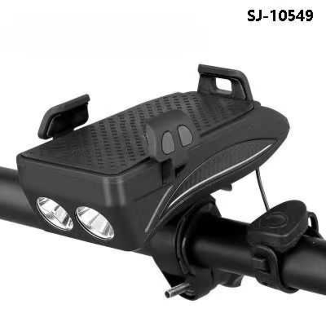 Far de bicicletă alimentat cu baterie cu suport pentru smartphone -10549 - 650165