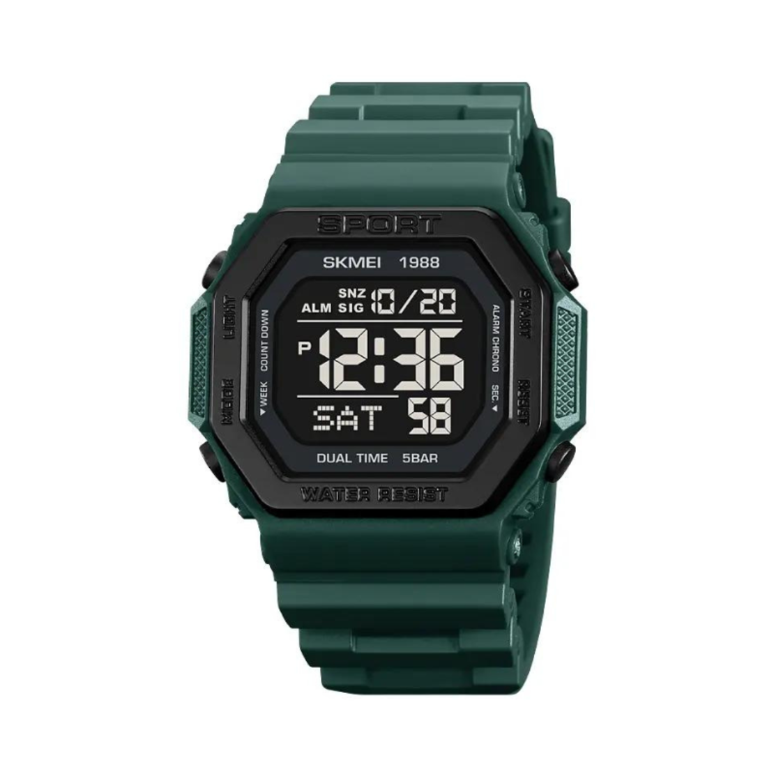 Ceas digital de mână - Skmei - 1988 - Verde închis