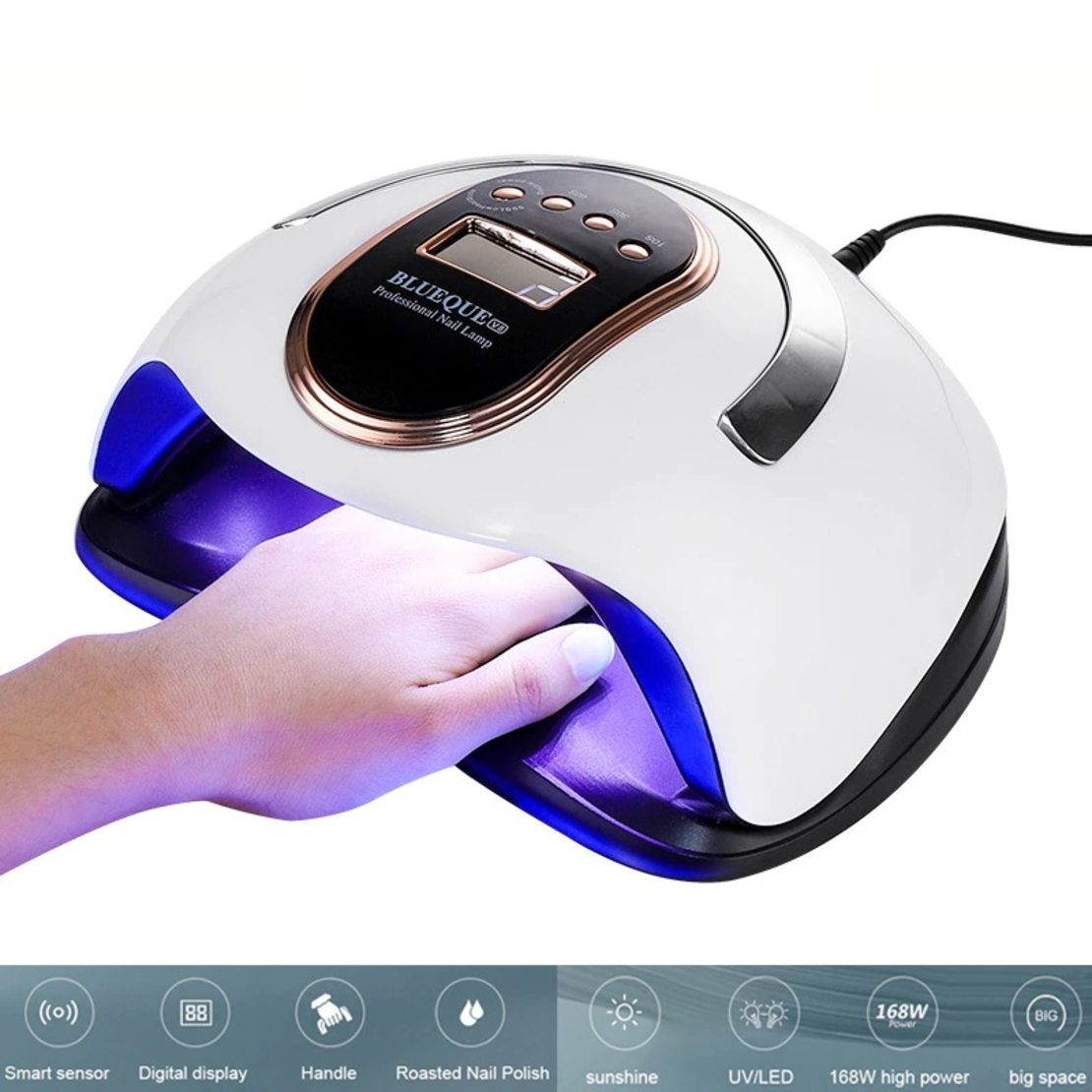 Lampa profesionala UV/LED pentru manichiura si pedichiura – V8 – 168W – 631217