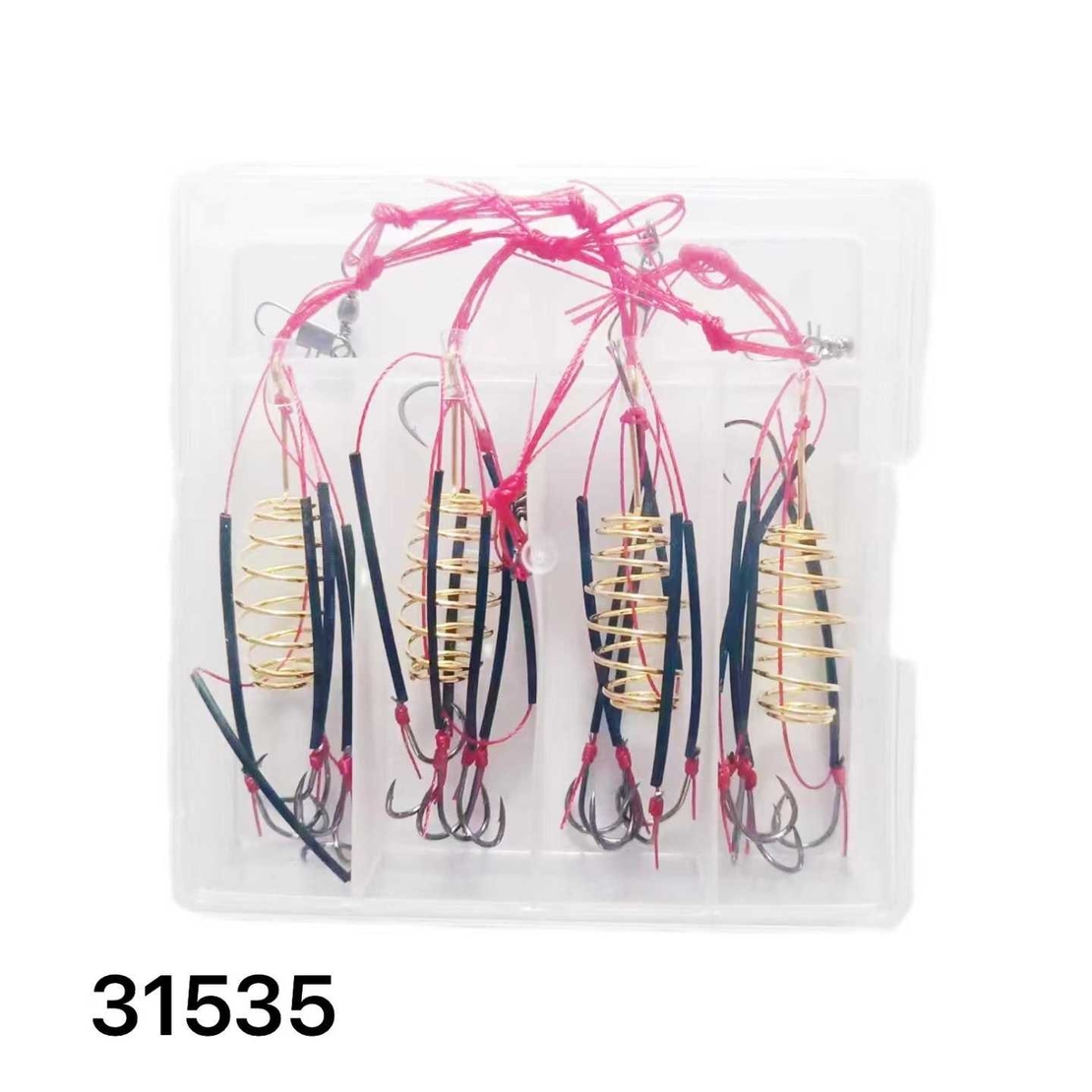 Momeală spirală cu cârlige - 4 buc - 31535