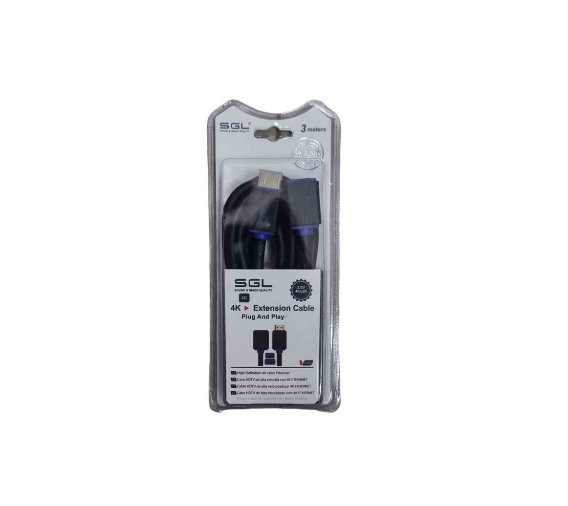 Cablu HDMI cu conector tată și mamă - înclinat - A1592C - 3m - 095677