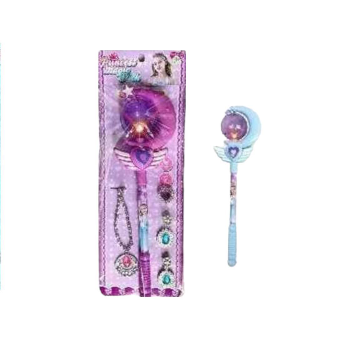 Set pentru copii - Baghetă magică strălucitoare și bijuterii - 0709-10 - 308307