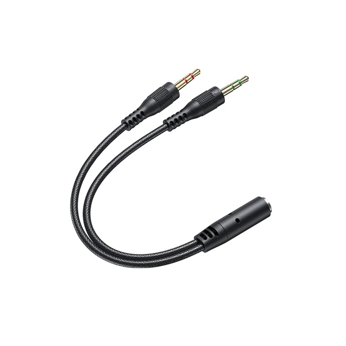 Adaptor mufă mamă de 3,5 mm la mufă audio masculin și microfon de 3,5 mm - AUX-002 - AWEI - 888124