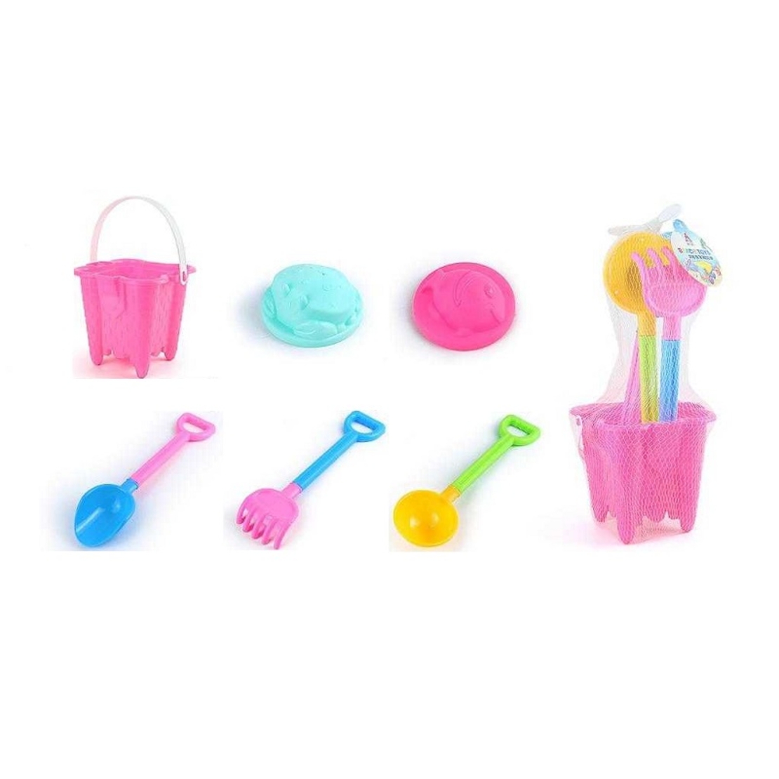 Set jucarii copii pentru plaja - 817 - 521493 - Roz