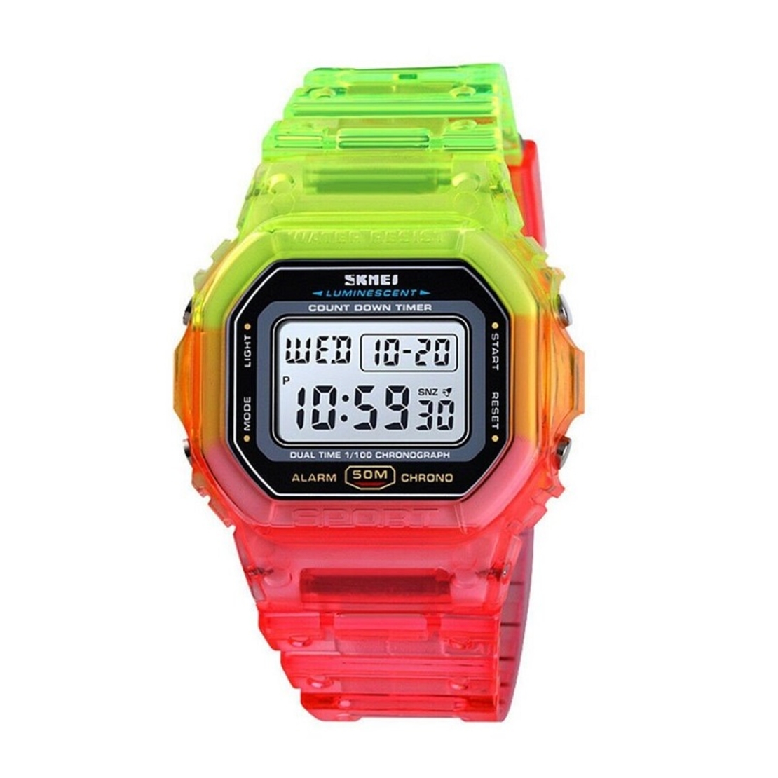 Ceas digital de mână - Skmei - 1622 - Galben/Roșu