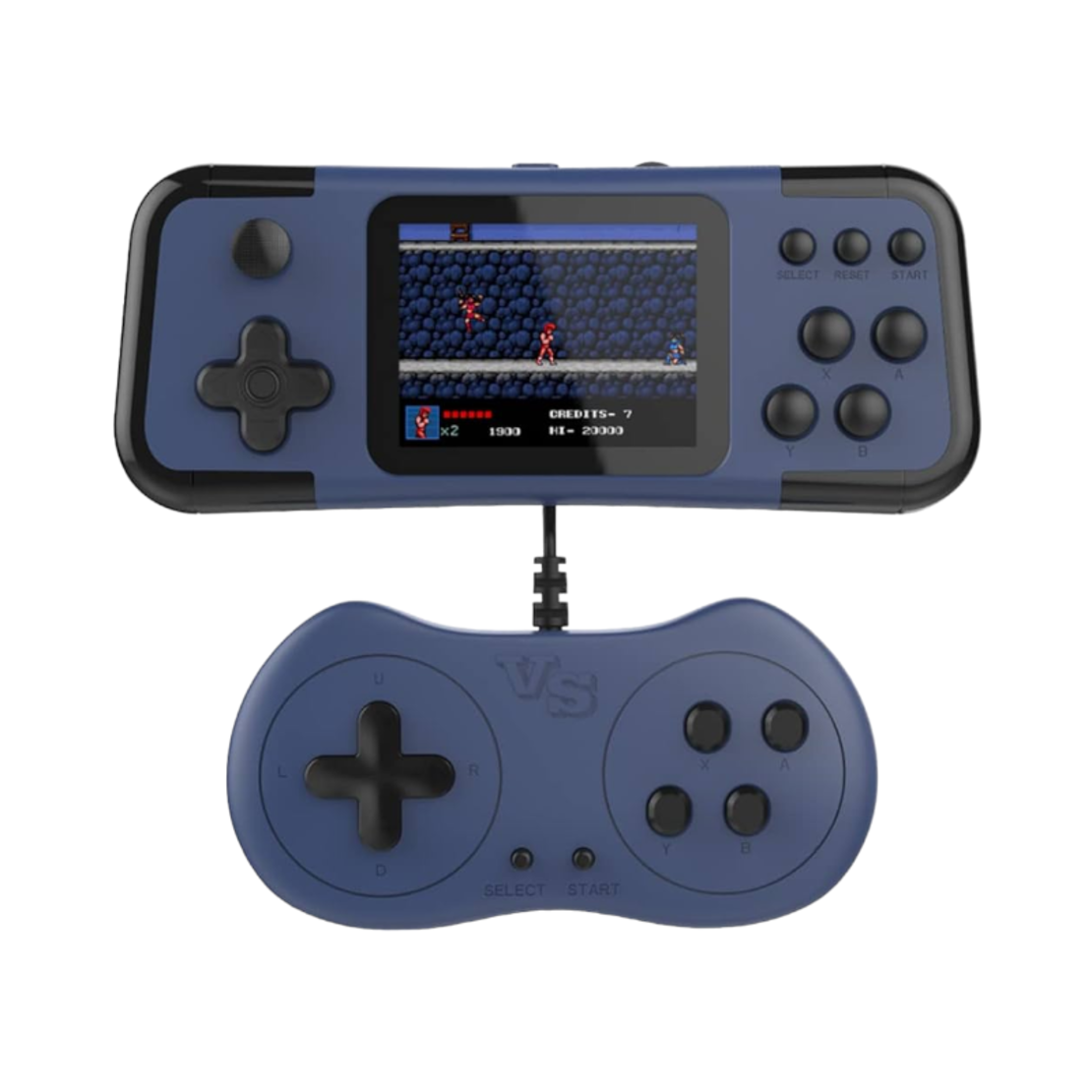 Consola de jocuri portabila cu controler - A12 - 811047 - Albastru/Negru