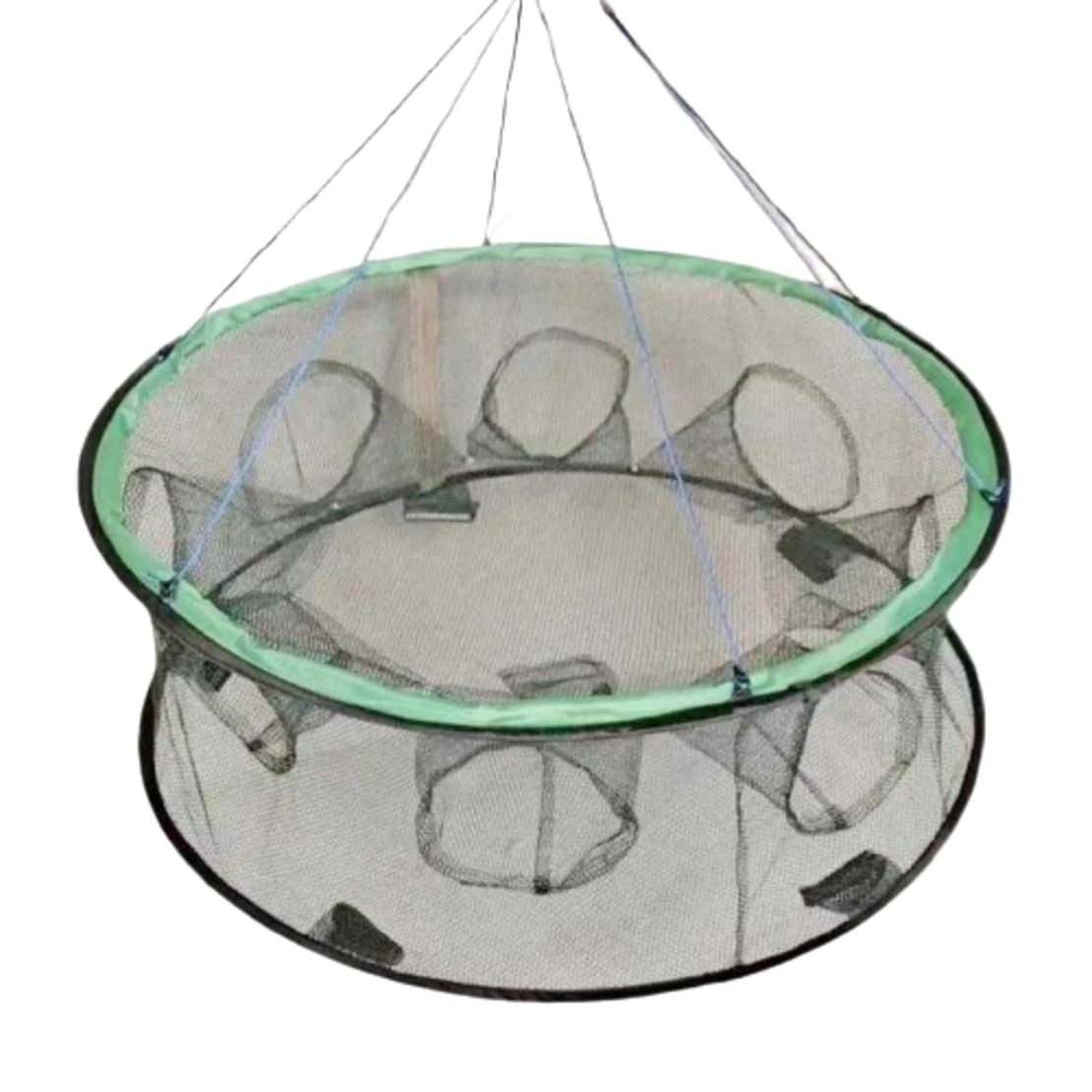 Plasa de pescuit pliabila cu 21 gauri - 70x52 cm - 31383