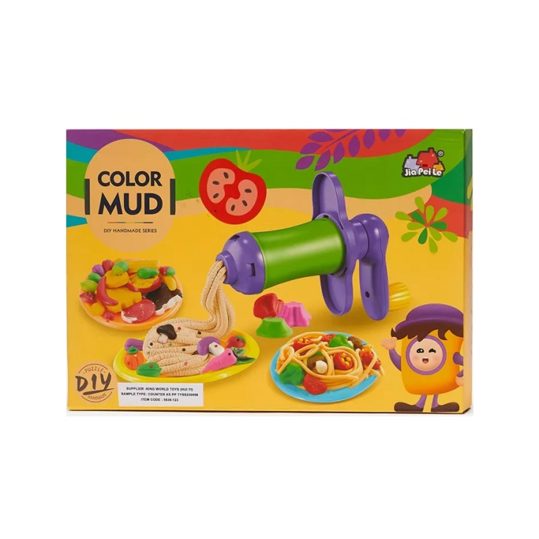 Set plastilină cu presă pentru paste în diferite forme - 5838-123 - 310422