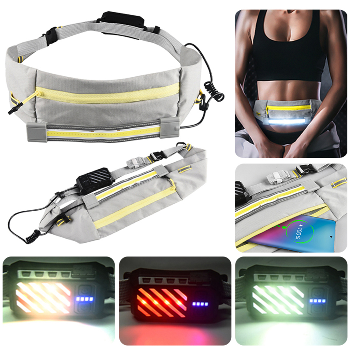 Geantă de cruce cu iluminare LED - 103 - 251261